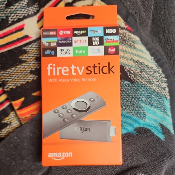 Amazon Fire TV Stick with Alexa Voice Remote - Orange and Gray - Picture 1 of 1